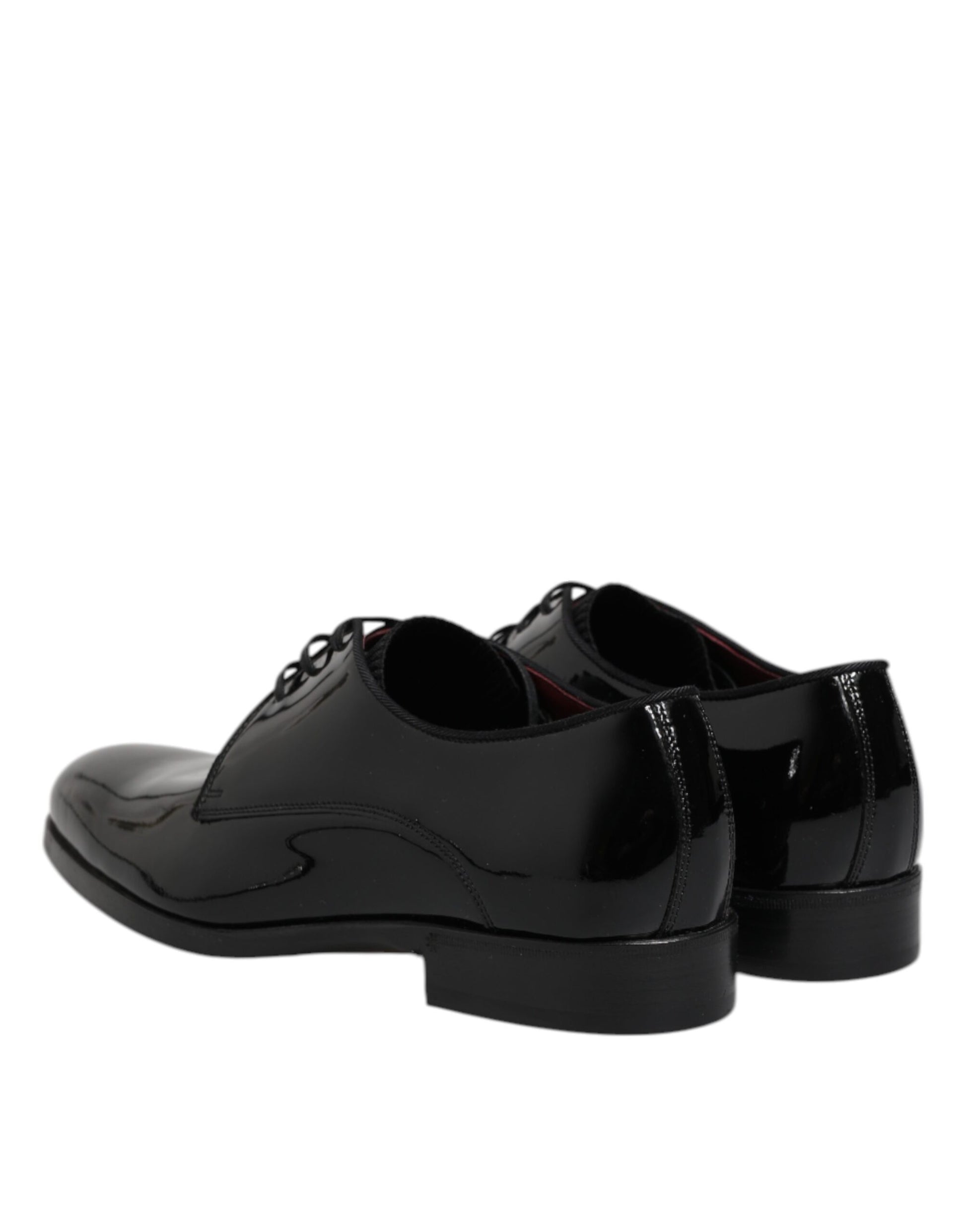 Dolce & Gabbana Black Leather Lace Up Men's Derby Formal Shoes