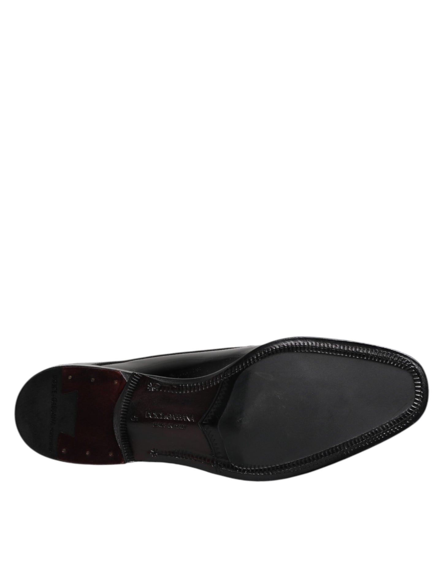 Dolce & Gabbana Black Leather Lace Up Men's Derby Formal Shoes