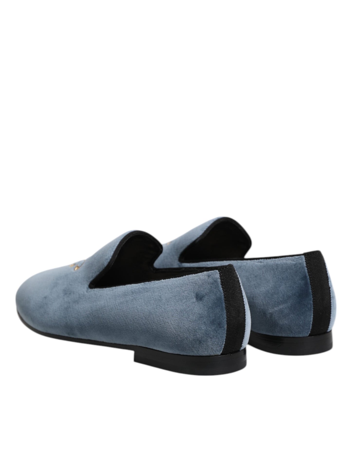 Dolce & Gabbana Blue Velvet DG Logo Loafers - Elevate Your Formal Wear