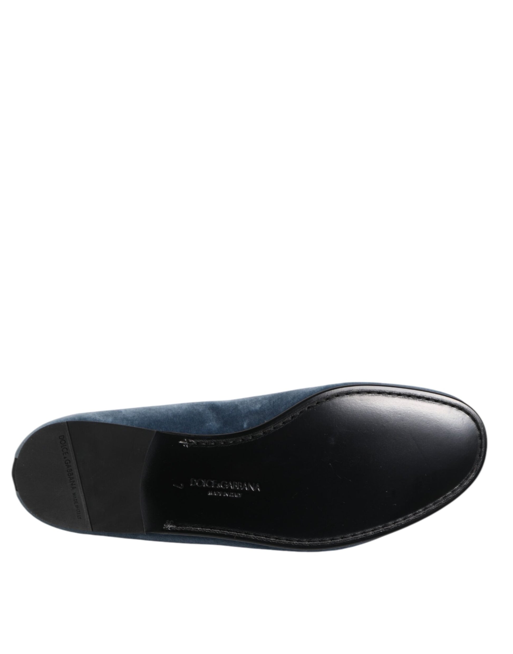 Dolce & Gabbana Blue Velvet DG Logo Loafers - Elevate Your Formal Wear