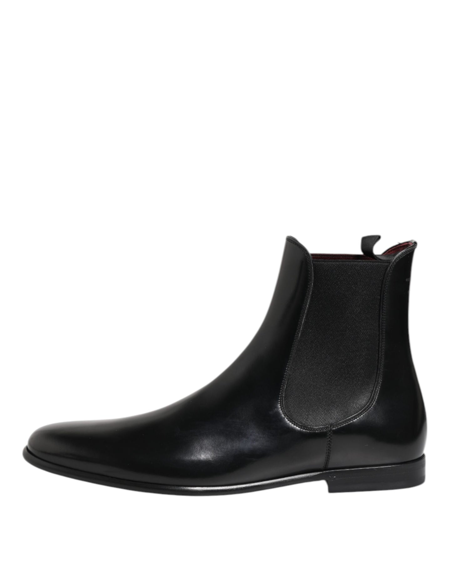 Dolce & Gabbana Black Chelsea Slip-On Mid Calf Boots