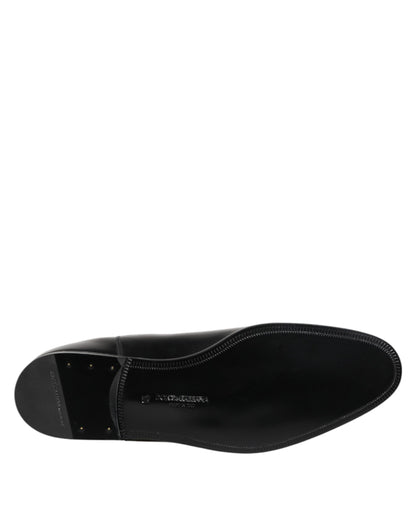 Dolce & Gabbana Black Chelsea Slip-On Mid Calf Boots