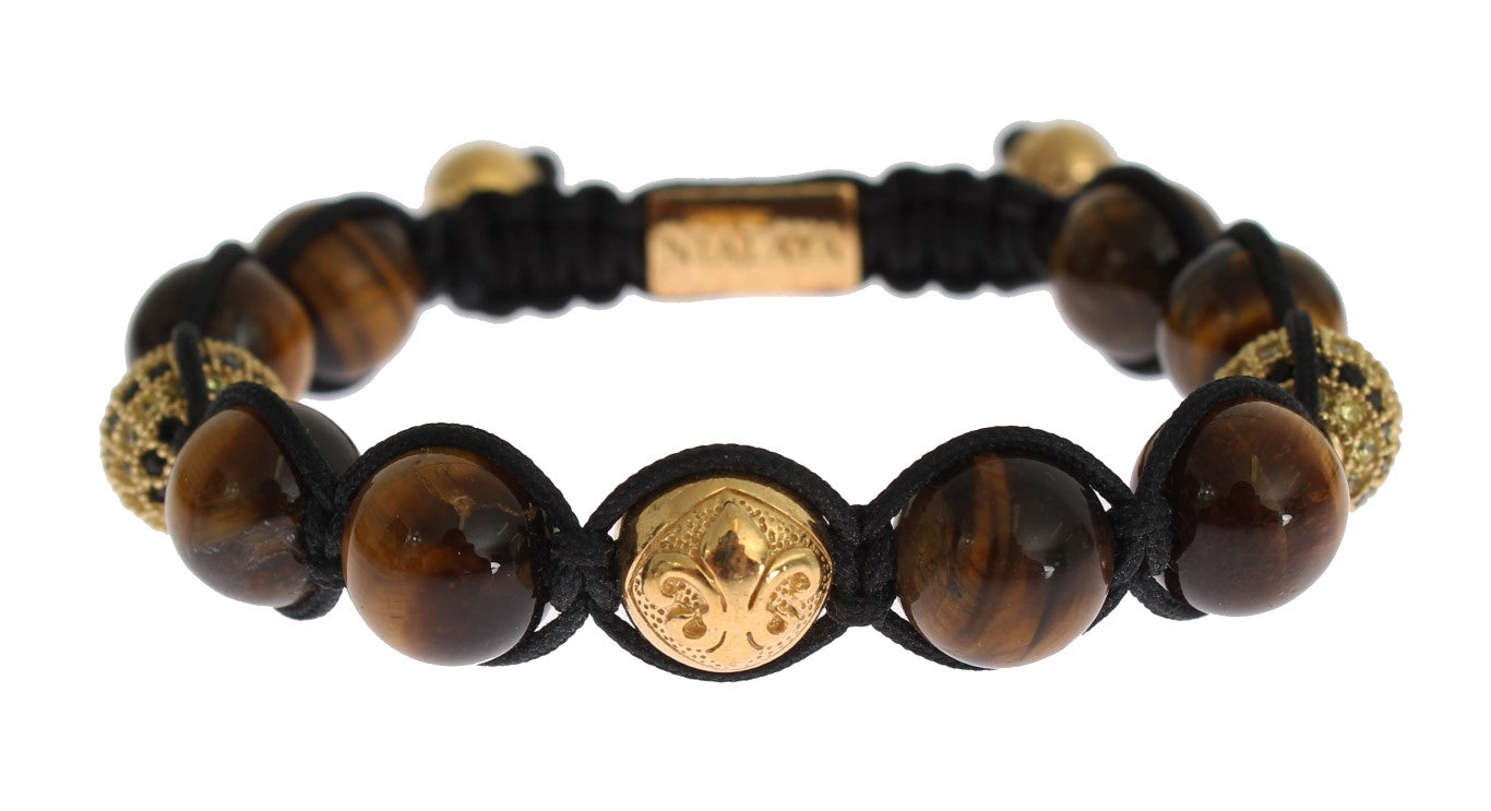  - Chic Multicolor CZ & Tigers Eye Bracelet