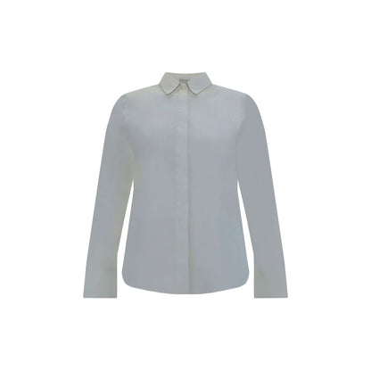 Brunello Cucinelli Cotton Shirt with Iconic Jewelry Details