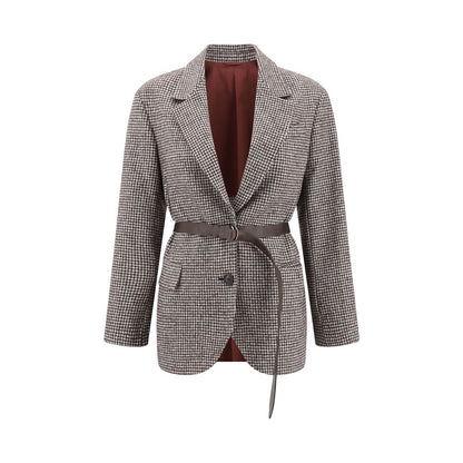 Brunello Cucinelli Wool Blazer Jacket with Belt