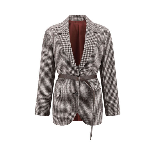 Brunello Cucinelli Wool Blazer Jacket with Belt