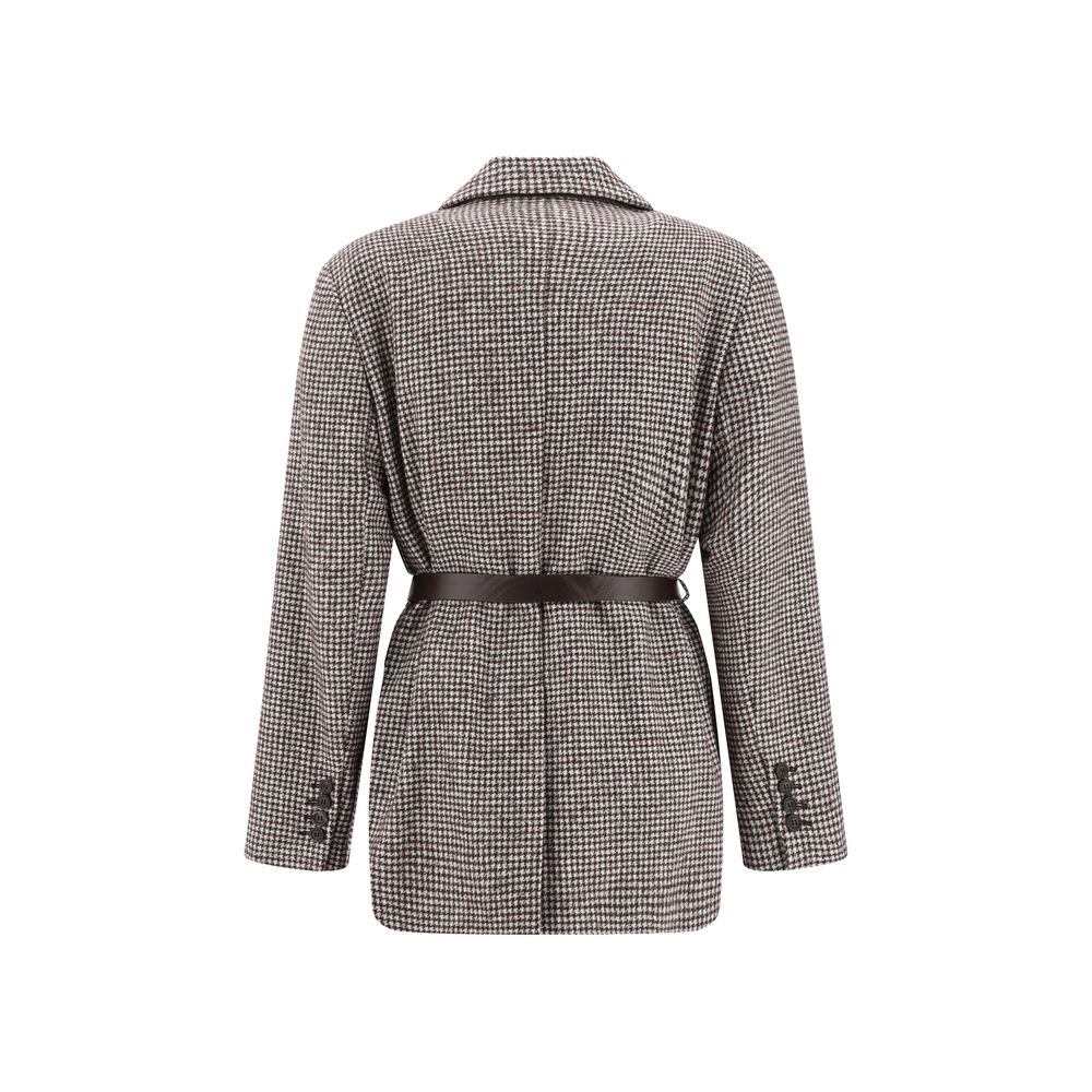 Brunello Cucinelli Wool Blazer Jacket with Belt