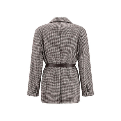 Brunello Cucinelli Wool Blazer Jacket with Belt