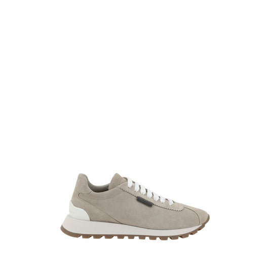 Brunello Cucinelli Leather Sneakers with Iconic Embellishments