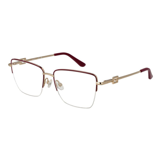 Guess Women’s Optical Frames – Red Half-Rim, 55mm