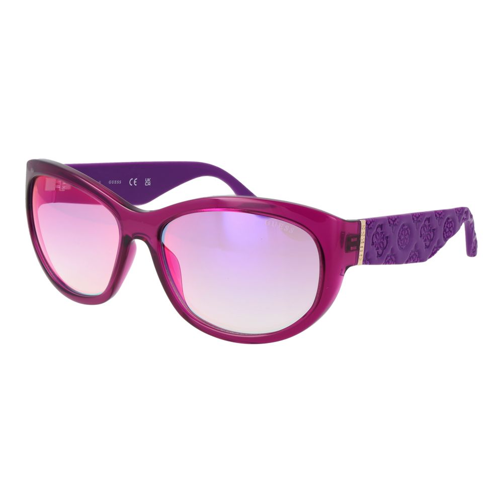Guess Women’s Oval Sunglasses – Purple Full-Rim, 60mm
