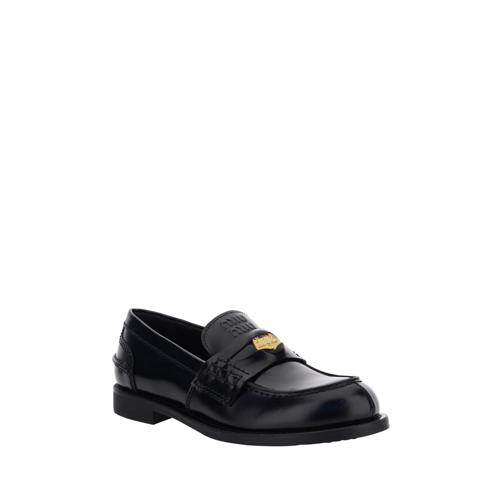 Miu Miu Calfskin Penny Loafers