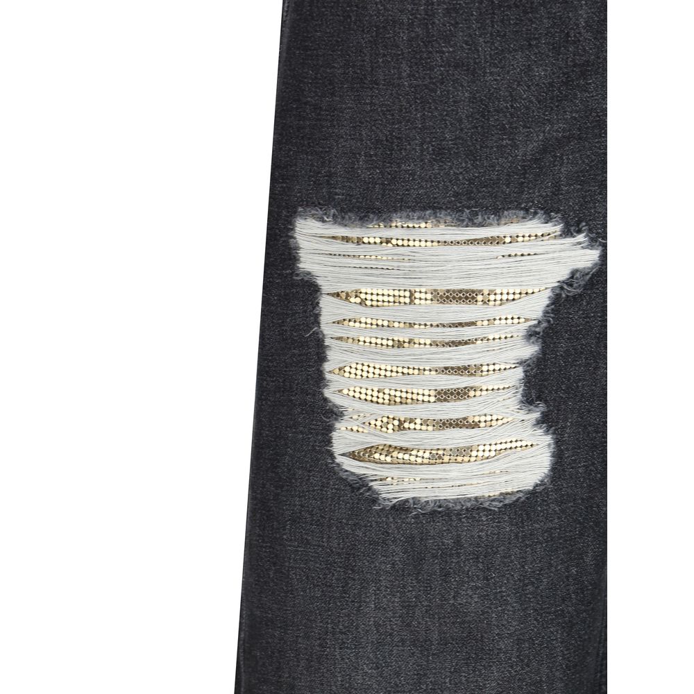 Versace Cut-Out Detail Jeans
