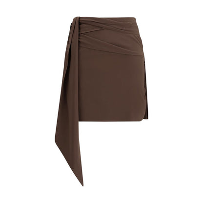 Prada Silk Crepe de Chine Mini Skirt