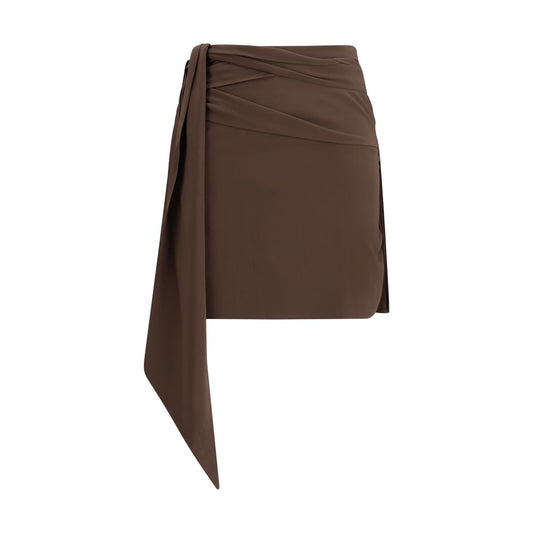 Prada Silk Crepe de Chine Mini Skirt