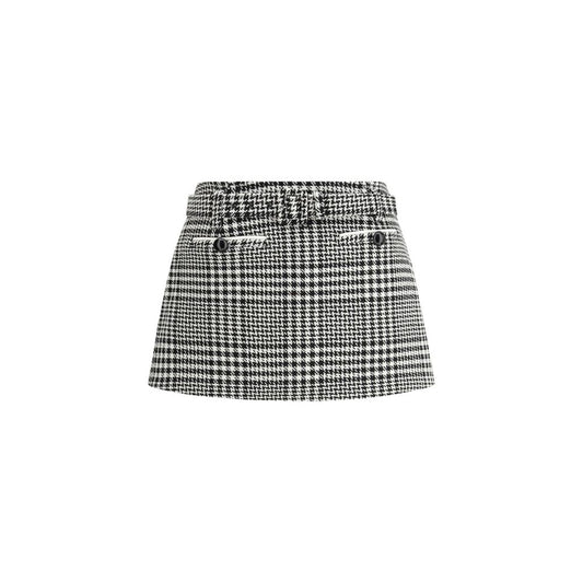 Self-Portrait Houndstooth Wool Pants-skirt