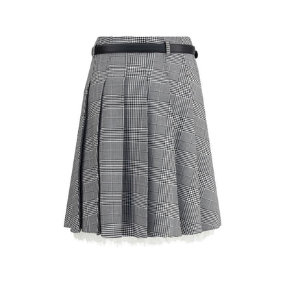 Self-Portrait Prince of Wales Print Miniskirt
