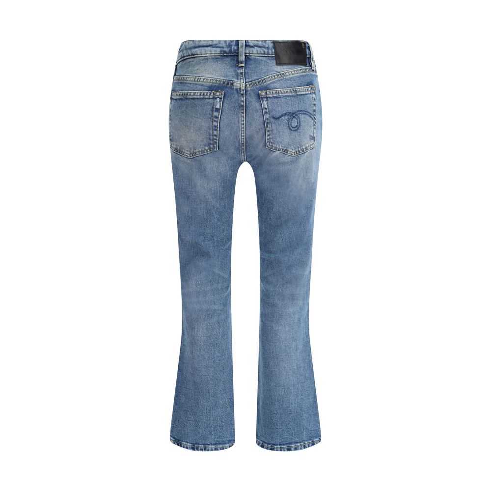 R13 Kick Fit Pants - Cotton Flare Jeans