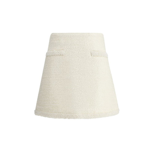 Self-Portrait Pearls Bouclé Miniskirt