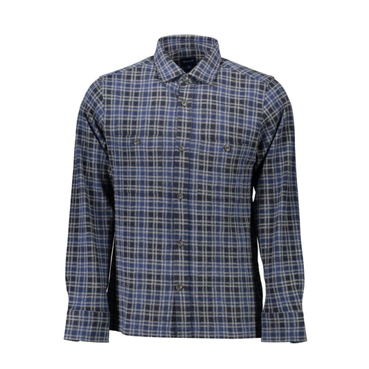 Gant Blue Cotton Shirt with French Collar