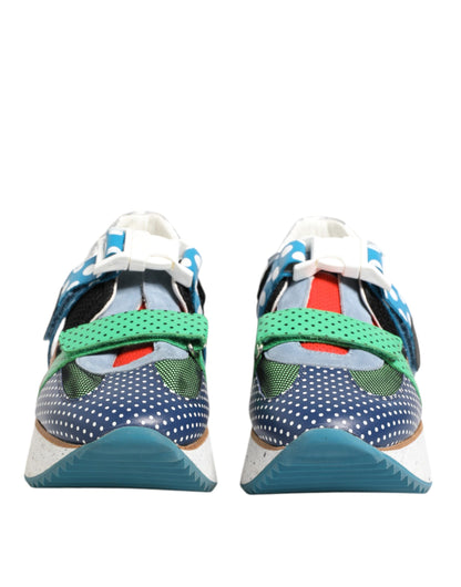 Dolce & Gabbana Multicolor Leather Low Top Sneakers