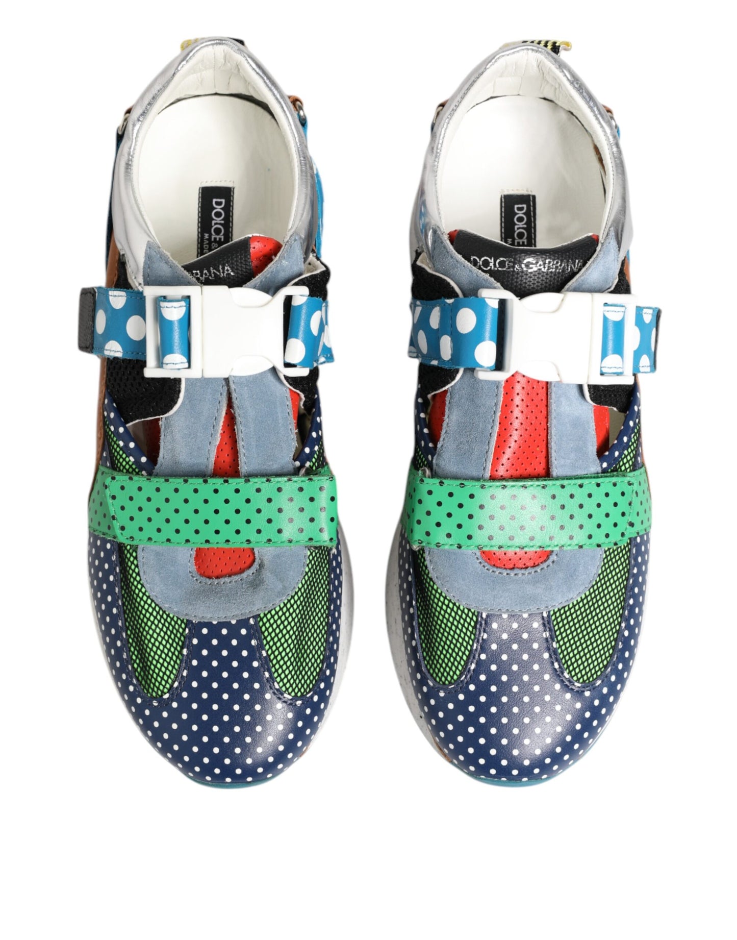 Dolce & Gabbana Multicolor Leather Low Top Sneakers