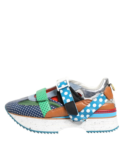 Dolce & Gabbana Multicolor Leather Low Top Sneakers