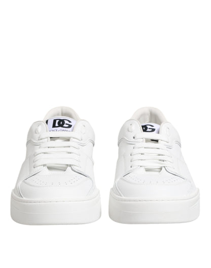 Dolce & Gabbana White Miami Leather Low Top Sneakers