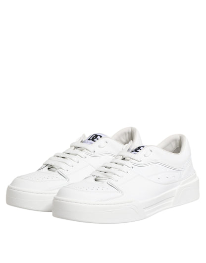 Dolce & Gabbana White Miami Leather Low Top Sneakers