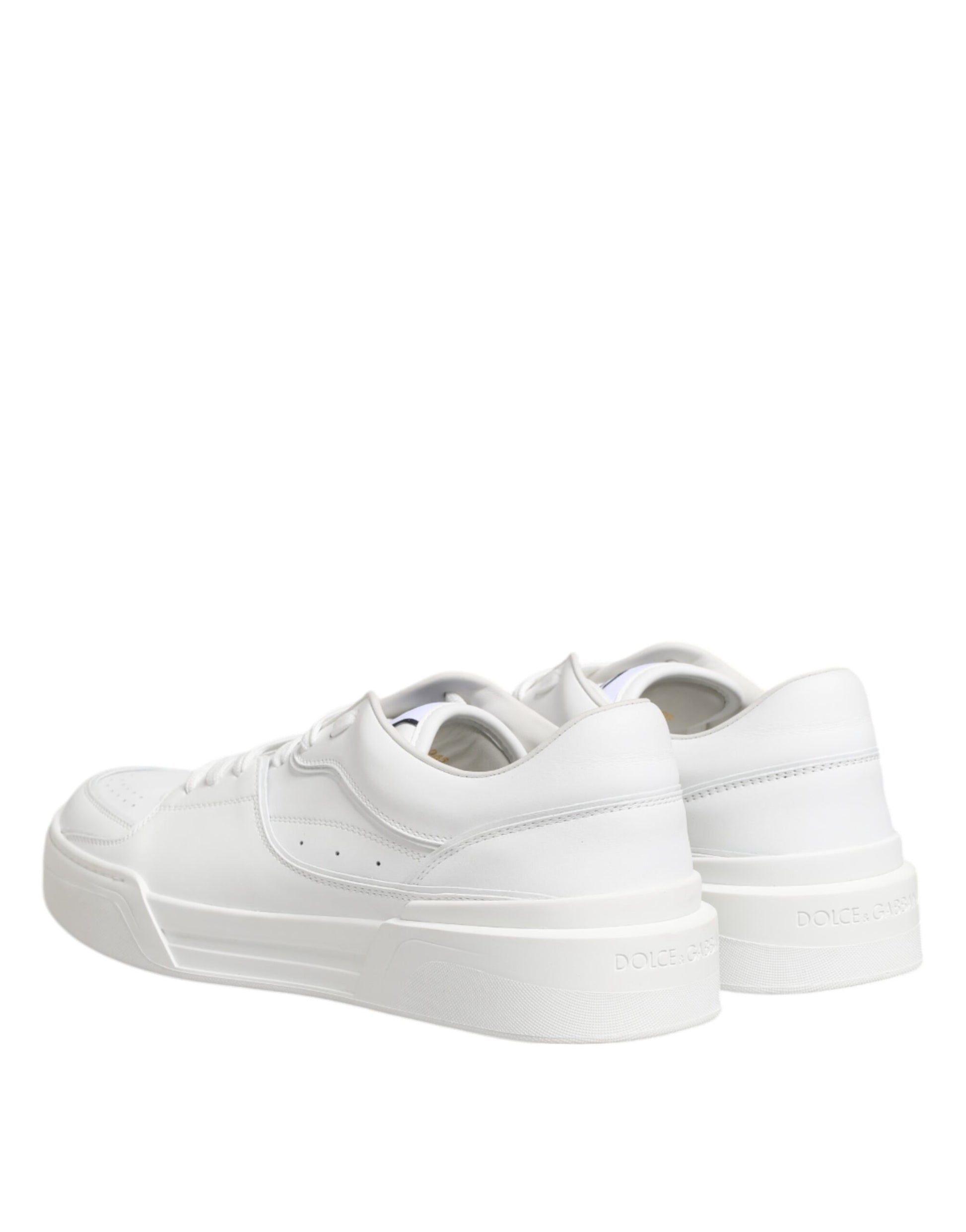 Dolce & Gabbana White Miami Leather Low Top Sneakers