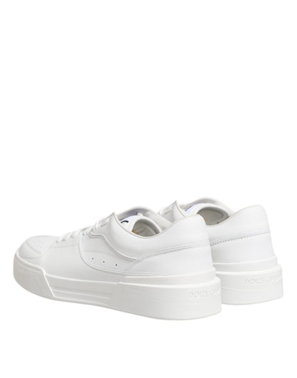 Dolce & Gabbana White Miami Leather Low Top Sneakers
