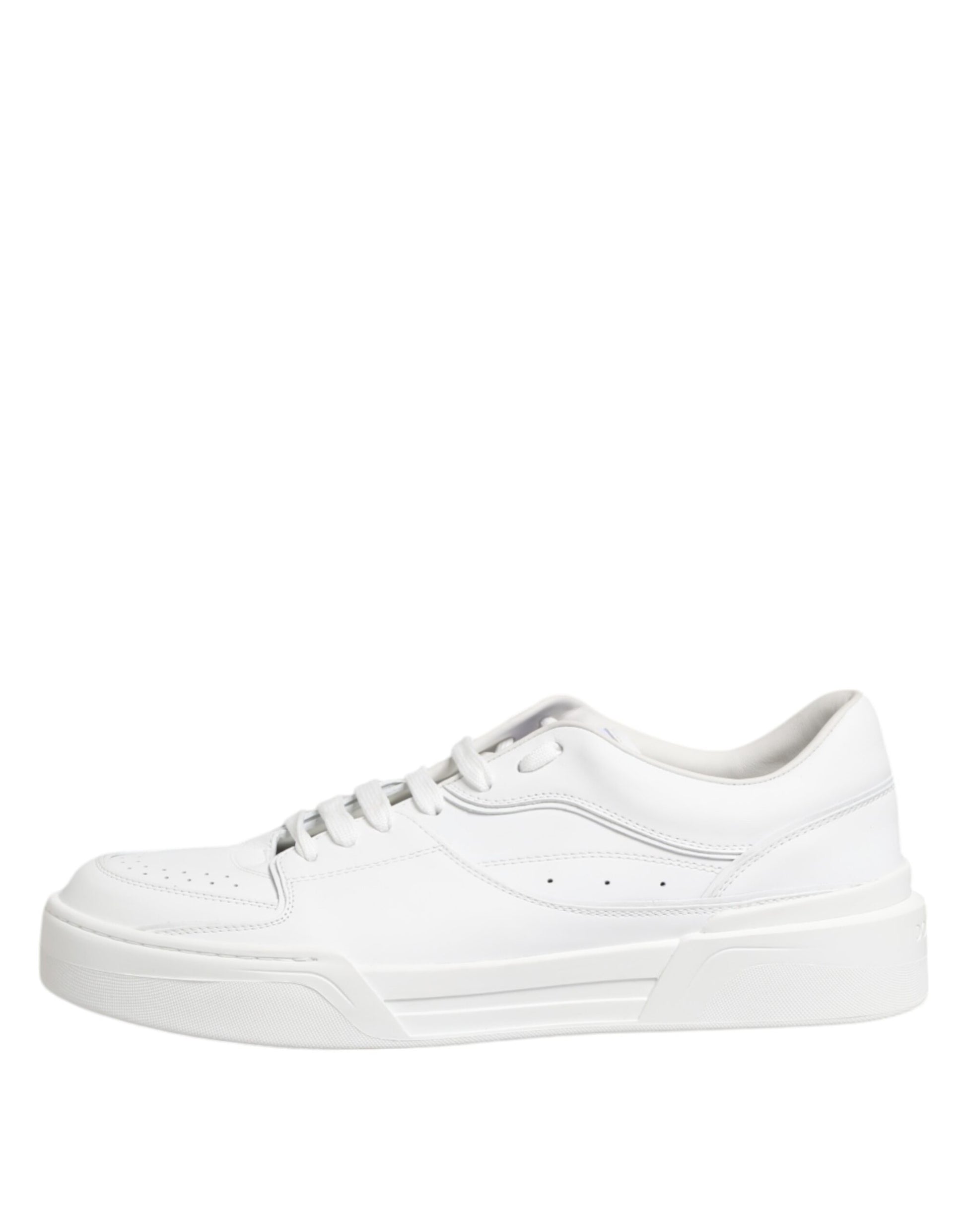 Dolce & Gabbana White Miami Leather Low Top Sneakers