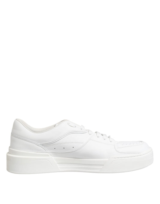 Dolce & Gabbana White Miami Leather Low Top Sneakers