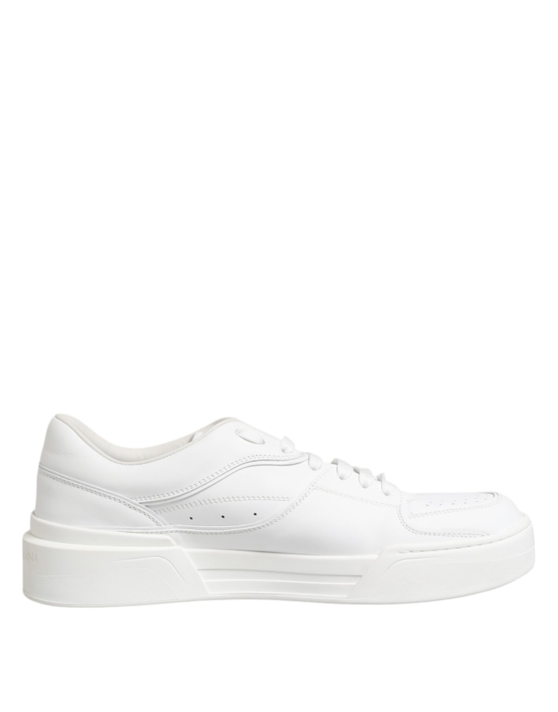 Dolce & Gabbana White Miami Leather Low Top Sneakers
