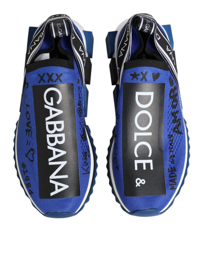 Dolce & Gabbana Blue Logo Low Top Sorrento Sneakers