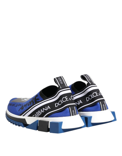 Dolce & Gabbana Blue Logo Low Top Sorrento Sneakers