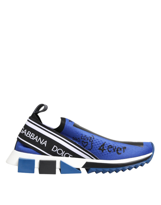 Dolce & Gabbana Blue Logo Low Top Sorrento Sneakers