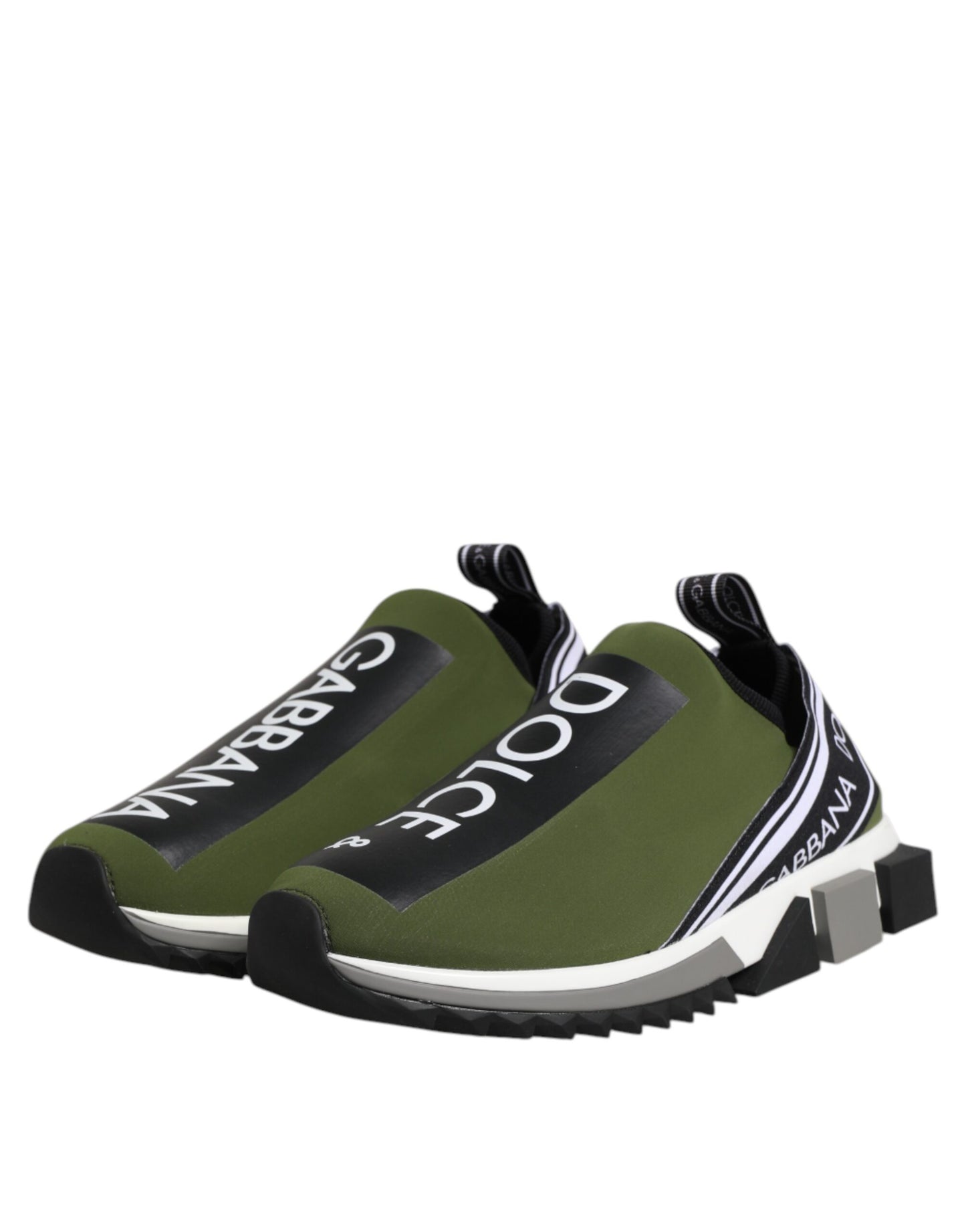 Dolce & Gabbana Green Logo Low Top Sorrento Sneakers