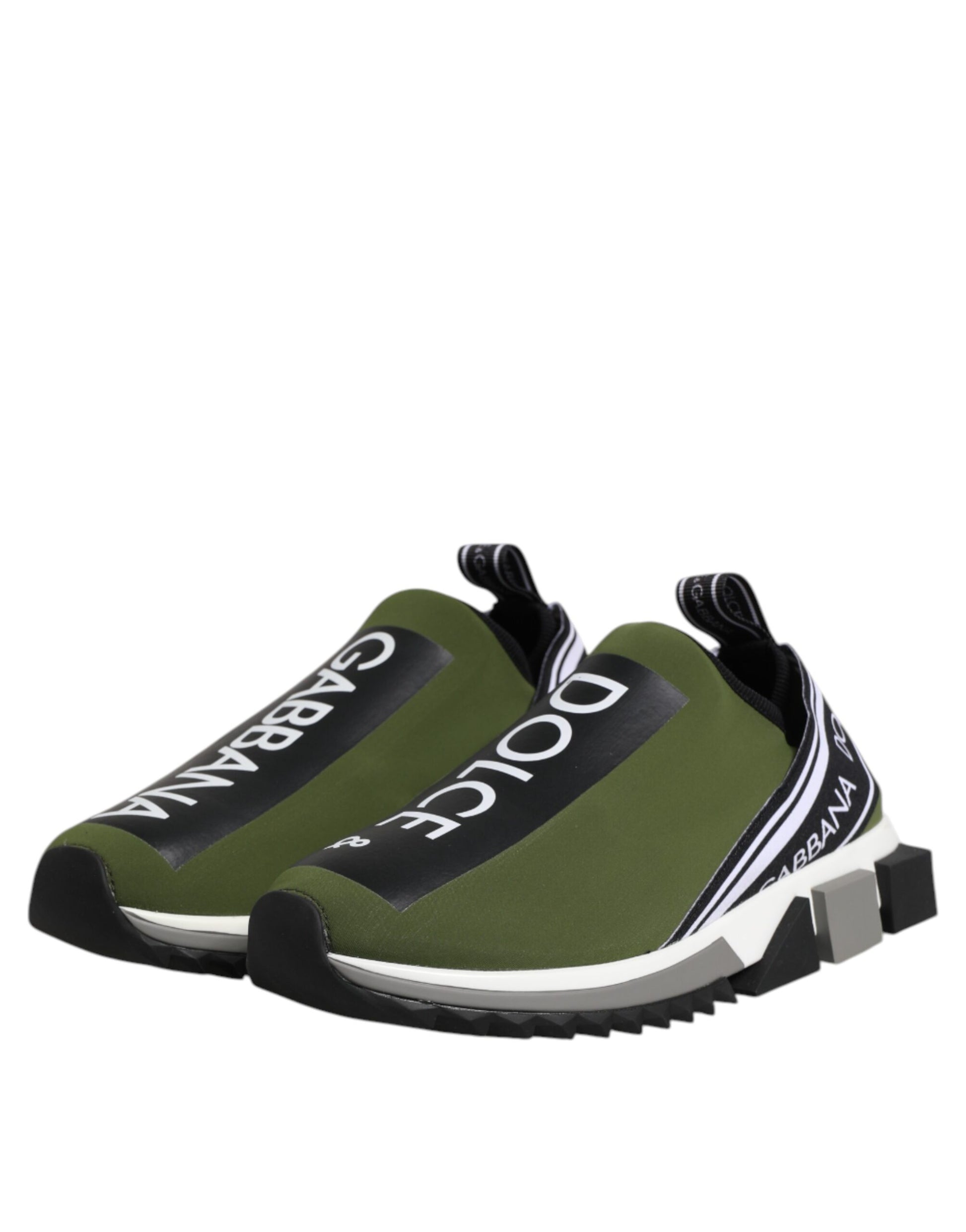 Dolce & Gabbana Green Logo Low Top Sorrento Sneakers