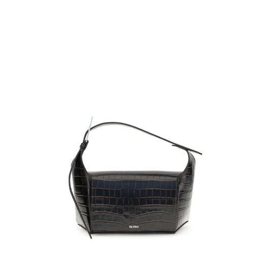 The Attico 7/7 Shoulder Bag - Coffee Croc Print Leather