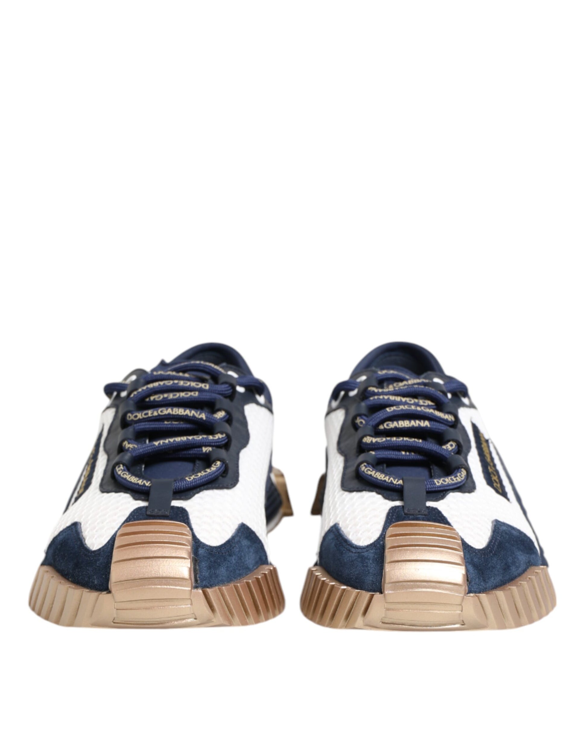 Dolce & Gabbana Blue White Low Top NS1 Men Sneakers