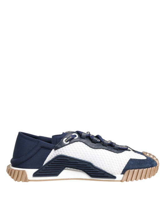 Dolce & Gabbana Blue White Low Top NS1 Men Sneakers