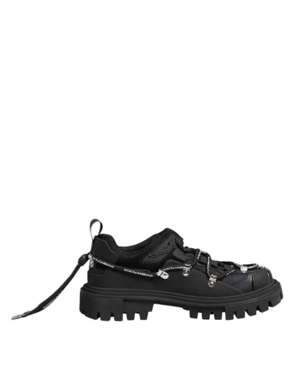 Dolce & Gabbana Black Low Top Lace Up Trekking Sneakers