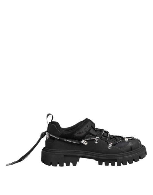Dolce & Gabbana Black Low Top Lace Up Trekking Sneakers