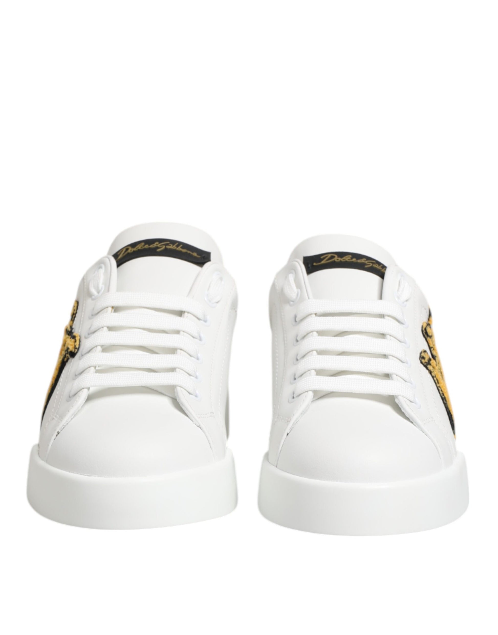 Dolce & Gabbana White Crown Patch Portofino Men Sneakers