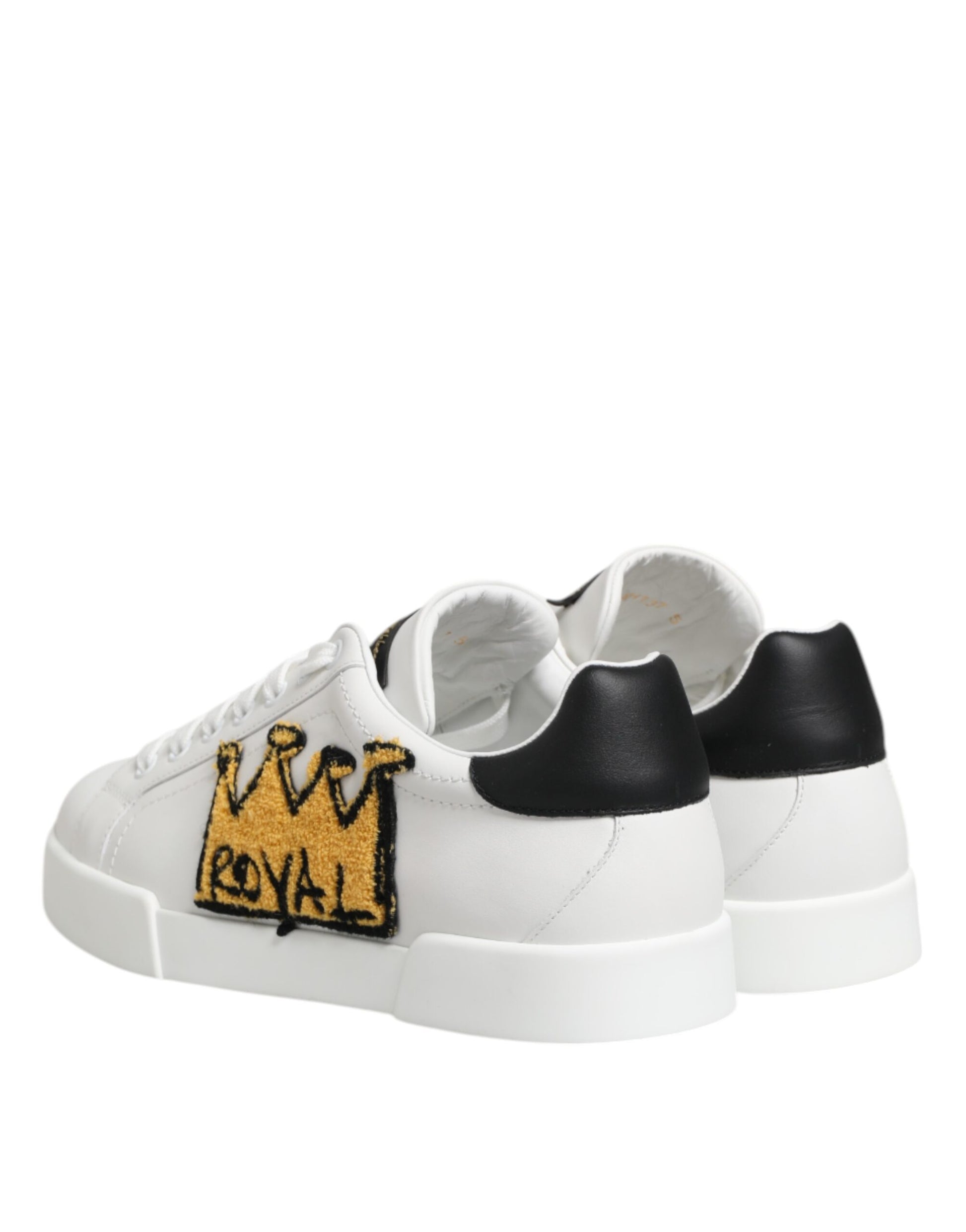 Dolce & Gabbana White Crown Patch Portofino Men Sneakers