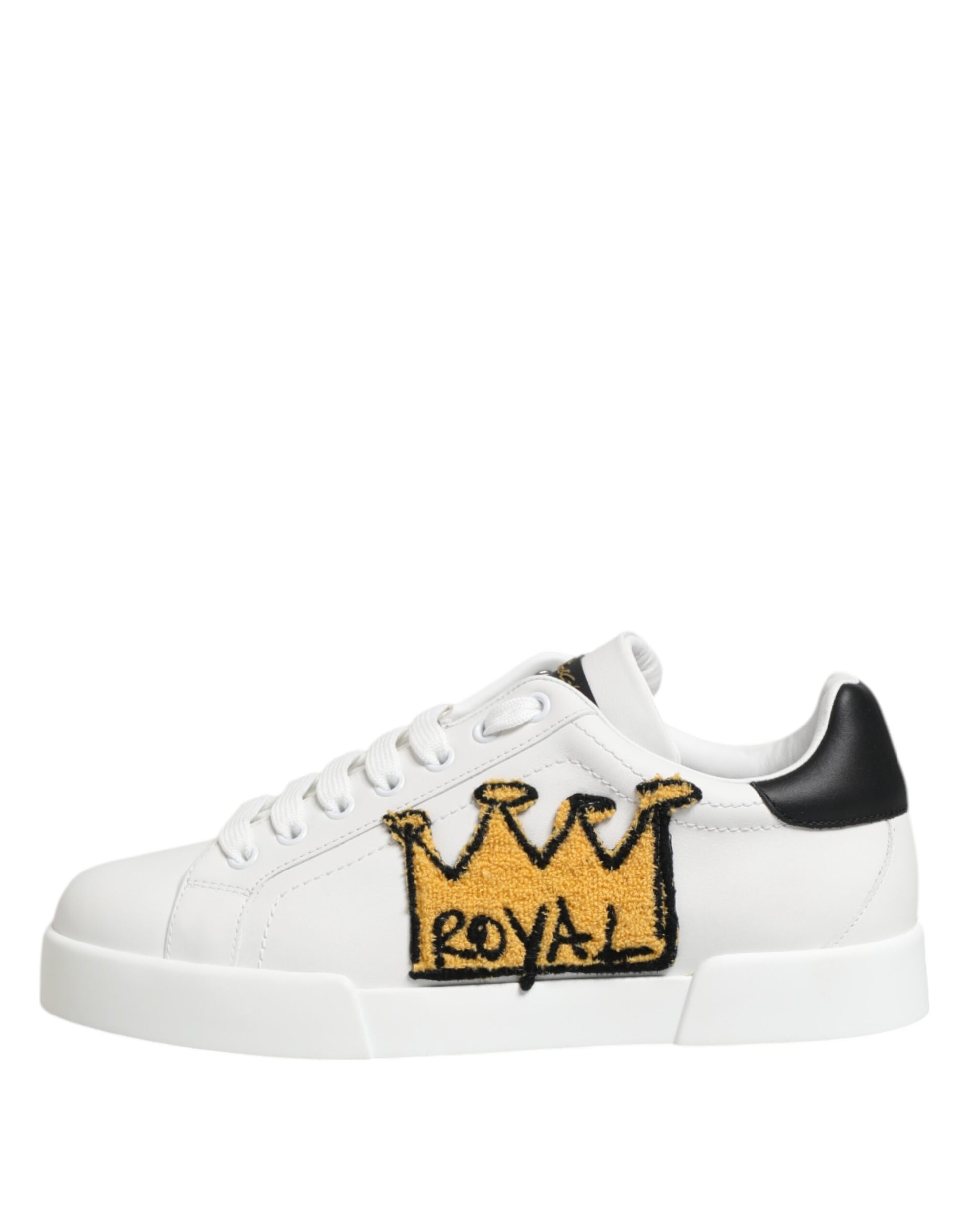 Dolce & Gabbana White Crown Patch Portofino Men Sneakers