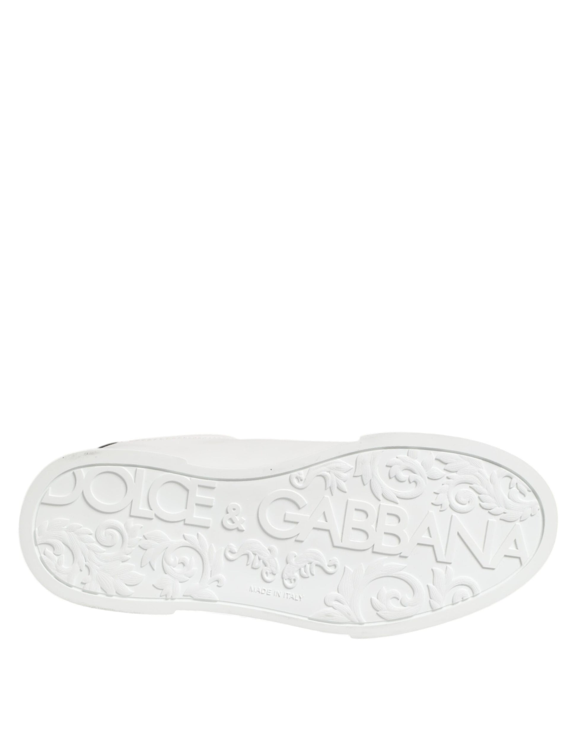 Dolce & Gabbana White Crown Patch Portofino Men Sneakers