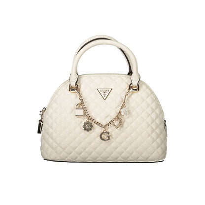 Guess Jeans White Faux Leather Everlee Handbag