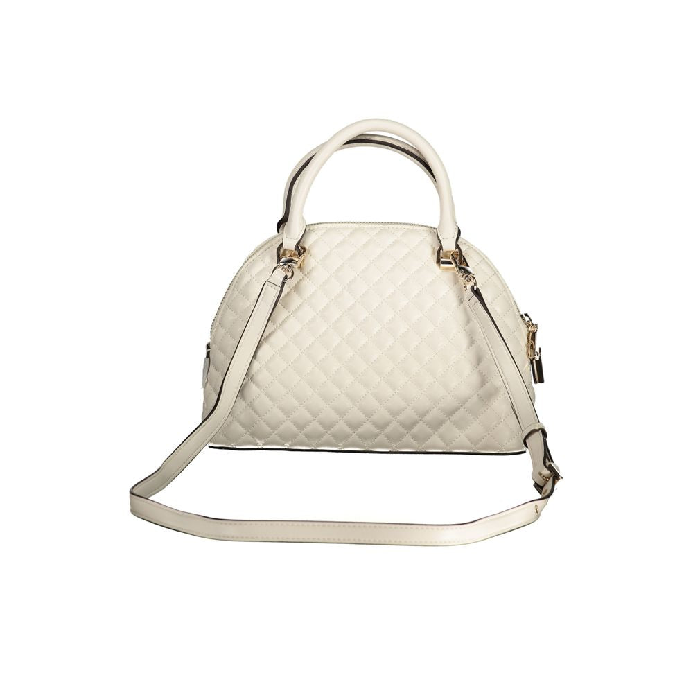 Guess Jeans White Faux Leather Everlee Handbag